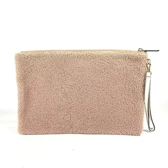 FENDI 8N0178 Mouton Logo bore Bag pouch with strap Clutch bag